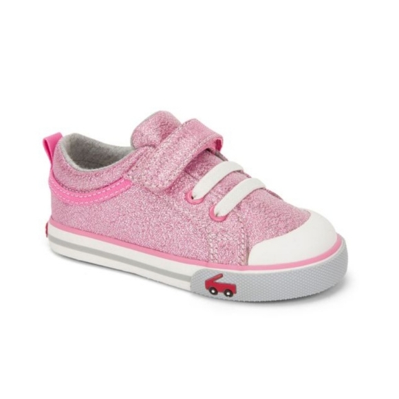 NIB See Kai Run Kristin Pink Glitter Sneakers for Kids - Picture 1 of 7